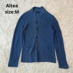 【Altea アルテア】コットンカーディガン インディゴ　イタリア製【M】
