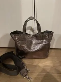 メタリック ハンドバッグ 2way ショルダーバッグ イアパヒヨネトーク 