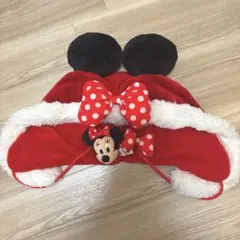 ミニーマウス フリース帽子　クリスマス　サンタ