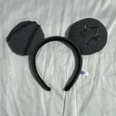 ミッキー耳カチューシャ グレー デニム風