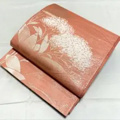 A◇着物くつろぎ 美品 夏物 テッセンの花 銀糸 六通 正絹 薄物 絽 紗