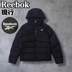 人気▲Reebok 現行モデル ダウンジャケット 黒 M ダブルジップ 撥水