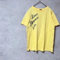 リーバイス　綿100%　Tシャツ　半袖　黄色　春夏　コットン　ロゴT　トップス