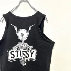STUSSY スカルプリント タンクトップ ブラック 激レア