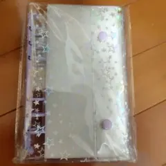 シール帳 A6 透明リフィル 10枚 シール台紙 バインダー　星柄　紫