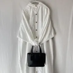 美品 COACH オールドコーチ ミニトートバッグ 黒 レザー USA 9308