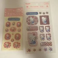 ［平成レトロ］SANRIO ハローキティ シール エンジェルキティ　フラワーのサムネイル