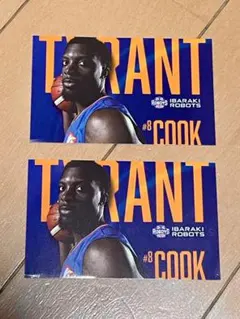 茨城ロボッツ #8 タイラー・クック ステッカー シール 2枚セット 【非売品】