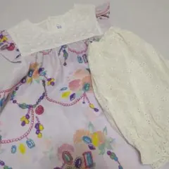 【訳あり】hakka baby ジュエリー柄 チュニック　セットアップ　90