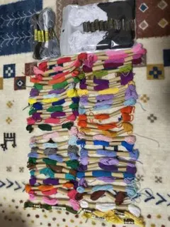 刺繍糸と金属ファスナーセット