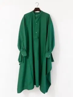 HYKE ハイク ジレ ワンピース ロング カシミヤ混 黒 ベルト付 美品 