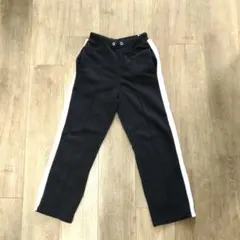 GU 黒 サイドストライプ フリースパンツ Sサイズ　GU