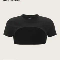 SHEIN ソリッド クロップシュルグトップ 10551204