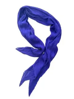 希少☆PLEATS PLEASE イッセイミヤケ プリーツスカーフ ブルー日本製