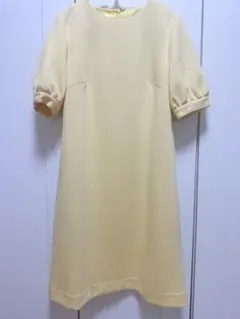 パフスリーブ ワンピース　イエロー