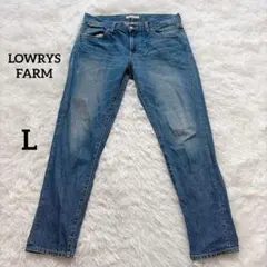 LOWRYS FARM デニムパンツ ストレート 綿100％ ブルー Lサイズ