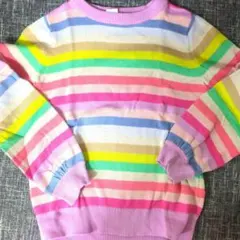 GAP KIDS ニットセーター マルチカラー ストライプ