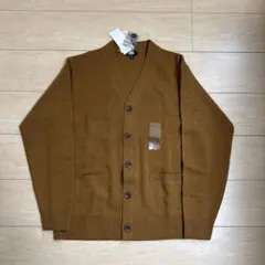 ユニクロ　ラムVネックカーディガン ブラウン　男女兼用Mサイズ