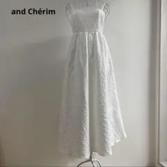 and Chérim キャミソール　ワンピース　白　後ろ空き　M おしゃれ
