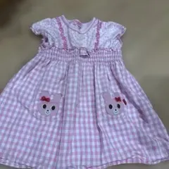 m*i様 ミキハウス　ホットビスケッツ　ピンク ギンガムチェック ワンピース 9