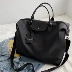 ボストンバッグ マザーズバッグ ブラック 2way 旅行バッグ
