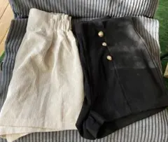 秋冬ショートパンツ2枚セット