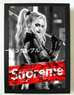 SupremeハーレークインHarleyQinn ポスターフレーム付き壁掛けV