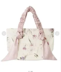 【美品】SNIDEL HOME オーガニックキャンバストート スモール　フラワー