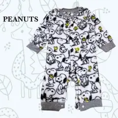 スヌーピー『ピーナッツ』ロンパース【70】ホワイト 白 ボア ベビー キッズ