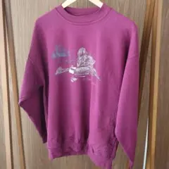 古着　used　鴨　アニマル　プリント　スウェット　トレーナー