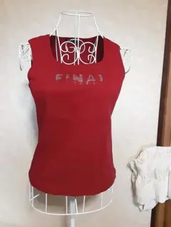 FINALSTAGE 真っ赤なタンクトップ　石のグラデーション39　綿100％