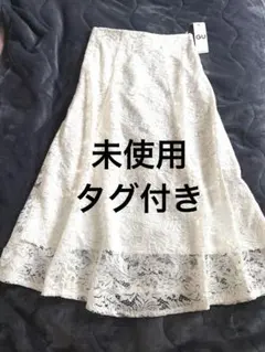 GU レース フレア スカート Z ホワイト Mサイズ