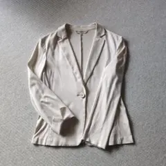 組曲 ベージュ テーラードジャケット 1つボタン