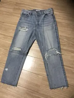 SLY ダメージストレートデニム 26インチ