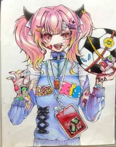 訳あり オリジナル アナログ 手描き イラスト