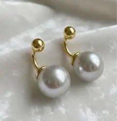 パールピアス 大きめ 華やか 大人 韓国 揺れない エレガント H