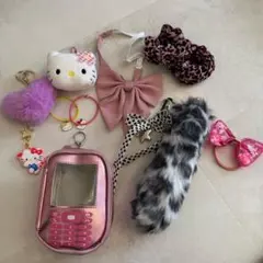 平成JK 雑貨　ギャル　グッズ　キティーちゃん　ヒョウ柄