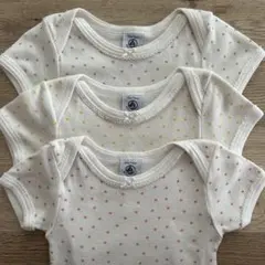 (74cm) 3枚セット PETIT BATEAU 半袖 ハート ボディ