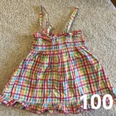 frenchsoda ノースリーブ チェック柄 100cm