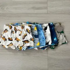 6枚セット 前開き 110 ボクサーパンツ 男の子 恐竜 働く車 サメ 下着 綿