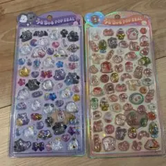 うるちゅるポップシール　シール　オリジナル　パン　オバケーヌ