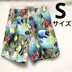 水着 パンツ ビーチパンツ Sサイズ 魚 海の生物 おしゃれ スイムパンツ