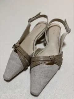 美品♡RANDA リボンミュール　ベージュ