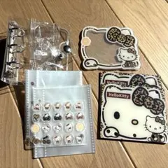 ヒョウ柄キティ 3つ穴 クリアバインダー シール帳　リフィル20枚付　サンリオ