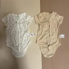 アカチャンホンポ 速く乾く半袖ロンパース 70cm 2枚