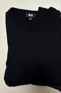 美品　UNIQLO ユニクロ　メリノUネックセーター　　ブラック