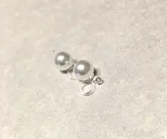 ホワイトパール10㎜　樹脂ノンホールピアス