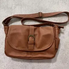 ［お値引きしました！］ブラウン ショルダーバッグ 合成皮革