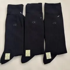 カルバンクライン 3足 25〜27cm 紳士靴下 ビジネスソックス ブラック