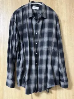 CIAOPANIC オンブレチェックシャツ　 ブラック・グレー